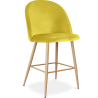 Buy Velvet Upholstered Stool - Scandinavian Design - 63cm - Evelyne Yellow 61288 - in the UK