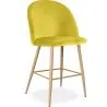 Buy Velvet Upholstered Stool - Scandinavian Design - 66cm - Evelyne Yellow 61288