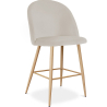 Buy Velvet Upholstered Stool - Scandinavian Design - 63cm - Evelyne Beige 61288 - in the UK