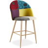 Buy Patchwork Upholstered Stool - Scandinavian Style - 63cm  - Evelyne Multicolour 61289 - in the UK