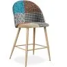 Patchwork Upholstered Stool - Scandinavian Style - 66cm -  Evelyne  image 9