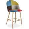 Buy Patchwork Upholstered Stool - Scandinavian Style - 63cm - Evelyne Multicolour 61293 - in the UK
