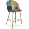Patchwork Upholstered Stool - Scandinavian Style - 66cm - Evelyne image 9