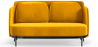 Buy Two-Seater Sofa - Upholstered in Velvet - Terrec Yellow 61002 in the United Kingdom