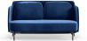 Buy Two-Seater Sofa - Upholstered in Velvet - Terrec Dark blue 61002 - in the UK
