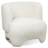 Buy  Upholstered Armchair - Bouclé Fabric Lounge Chair - Magnolia White 61296 - in the UK