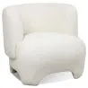 Buy  Upholstered Armchair - Bouclé Fabric Lounge Chair - Magnolia White 61296