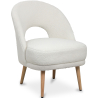 Buy Upholstered Dining Chair in Bouclé - Devy White 61298 - in the UK