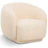 Upholstered Armchair in Bouclé Fabric - Curved Design - Drisela image 9