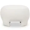 Buy Upholstered Ottoman - Pouf in Bouclé Fabric - Magnolia White 61305