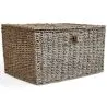 Buy Natural Fiber Basket with Lid - 40x30CM - Baulera Brown 61313