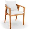 Buy Outdoor Teak Wood Chair with Cushions - Bamas Natural 61322