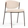 Buy Dining chair - Upholstered in Bouclé Fabric - Black Metal - Seda Ivory 61332
