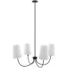 Buy Black Ceiling Chandelier with 4 Shades - Dixiu Black 61333