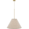 Hanging Ceiling Lamp with Beige Fabric Shade - Fula image 9