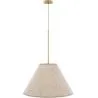 Buy Hanging Ceiling Lamp with Beige Fabric Shade - Fula Cream 61334