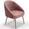 Design Armchair - Upholstered in Velvet - Golden leg - Wasda image 9