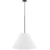 Buy Hanging Ceiling Lamp with Beige Fabric Shade - Fula Black 61334