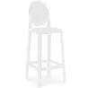 Buy Bar stool with backrest Victoria Queen - 75cm - Design Transparent White 58924