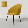 Buy Dining Chair Upholstered in Velvet - Brugges Mustard 61449