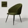 Buy Dining Chair Upholstered in Velvet - Brugges Olive 61449