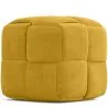 Buy Square Corduroy Upholstered Pouf - Modern Design - Cube Mustard 61451