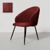 Buy Dining Chair Upholstered in Velvet - Brugges Wine 61449