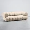 Buy Velvet Upholstered Sofa - Modern Style - 2/3 Seater - Curved Teddy White 61486