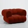 Buy Velvet Upholstered Armchair - Modern Style - Curved Velvet Red 61487