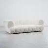 Buy Bouclé Upholstered Sofa - Modern Style - 2/3 Seats - Curved Teddy White 61488