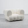 Bouclé Fabric Upholstered Armchair - Modern Style - Curved Teddy image 9