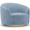 Curved Design Armchair - Upholstered in Velvet - Herina image 9