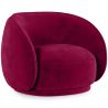 Curved Velvet Upholstered Armchair - Cally image 9