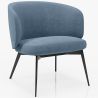 Curved Upholstered Design Armchair - Contemporary Style - Opreh image 9