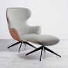 Contemporary Upholstered Design Armchair with Footrest - Derta image 9