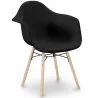Buy Dining Chair Scandinavian Design - Wooden Legs - Nordika Black 61552