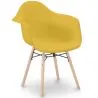 Buy Dining Chair Scandinavian Design - Wooden Legs - Nordika Pastel yellow 61552