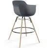 Buy Bar Stool - Scandinavian Design - Wooden Legs - Nordika Dark grey 61553