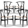 Pack of 4 Dining Chairs Wooden - Scandinavian Style - Wish image 9