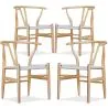 Pack of 4 Dining Chairs Wooden - Scandinavian Style - Wish image 9