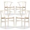 Pack of 4 Dining Chairs Wooden - Scandinavian Style - Wish image 9