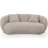 Buy Curved Contemporary Style Design Sofa Upholstered in Chenille - Curvy Beige 61557