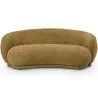 Buy Curved Contemporary Style Design Sofa Upholstered in Chenille - Curvy Mustard 61557