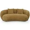 Buy Curved Contemporary Style Design Sofa Upholstered in Chenille - Curvy Mustard 61557