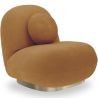 Curved Contemporary Style Design Armchair Upholstered in Chenille - Larry image 9