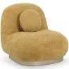 Buy Curved Contemporary Style Design Armchair Upholstered in Chenille - Larry Mustard 61558