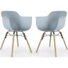 Pack of 2 Dining Chairs Scandinavian Design - Wooden Legs - Nordika image 9