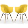 Pack of 2 Dining Chairs Scandinavian Design - Wooden Legs - Nordika image 9