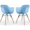 Pack of 2 Dining Chairs Scandinavian Design - Wooden Legs - Nordika image 9