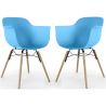 Pack of 2 Dining Chairs Scandinavian Design - Wooden Legs - Nordika image 9